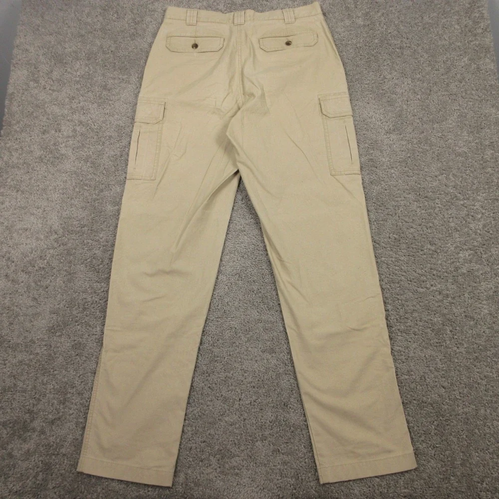 LL Bean Pants Mens 31x34 Beige Classic‎ Fit Cotton Canvas Outdoor Work Hiking